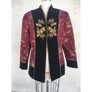 Oriental Style Le Sien Polisilk Jacket Blazer Siz… - image 1